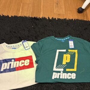 MWT BUNDLE-Prince Short Sleeve Tees White and Green small